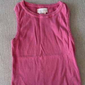 Anthropologie Pink Ribbed Tank Top